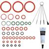 GEEKHOM Set di 45 guarnizioni per Delonghi ESAM/ECAM/ETAM | Ricambi per macchine da caffè con 11 varianti O-ring, 10 g di grasso in silicone, 5 spazzole per la pulizia