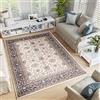 TAPISO Colorado Tappeto Pelo Corto Floreale Bianco 160 x 220 cm | 100% Polipropilene, altezza pelo 10 mm, tessuto