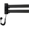 TWTCZOZ Scaldasalviette Elettrico Riscaldatore Salviette Elettrico Doppia Barra Asciuga Asciugamani Alluminio Adatto per Bagno Doccia Spa, Nero