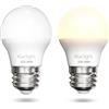Klarlight LED Lampadina con sensore crepuscolare E27 5W, equivalente a 40W, Lampadina con accensione automatica per interno Cortile esterno Veranda Garage Giardino Bianco caldo 2700K Confezione da 2
