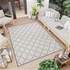TAPISO Capri Tappeto Interno Esterno Salotto Motivo Beige Fumo 80 x 150 cm | Polipropilene