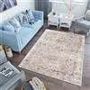 TAPISO Lazur Tappeto Pelo Corto Fiori Grigio Blu 300 x 400 cm | 100% Polipropilene, altezza pelo 9 mm, tessuto