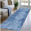 BORKOY Tappeti Cucina Lavabili 50x200cm Azzurro, Tappeto Passatoia Antiscivolo, Tappeto Lungo Vintage Astratto Per Corridoio, Passatoia Ingresso Morbida Soggiorno Bagno Lavanderia Scendiletto