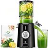LINKchef Estrattore di Succo a Freddo, Facile da Pulire, 1.2L 200w | Apertura da 115 mm per frutta intera, estrazione a freddo, facile da pulire, ricettario incluso, senza BPA