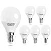 Aigostar Lampadina LED E14 5W(Equivalenti a 35W),Luce Calda 3000K,400 Lumen,Mini Globo Lampadina G45,Non Dimmerabile,Confezione da 5