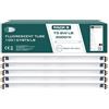CLAR - Tube Fluorescent T5 8W, Lampade Fluorescenti, neon, lunghezza 30 cm, 28,8 x 1,6 cm, Pack 5