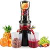 JAOGAUS Estrattore succo 500W, Slow Juicer XXL 170mm, Senza BPA | Estrattore di succo a freddo con triplo filtro, bocca XXL 170mm, 2 contenitori e spazzola per pulizia facile