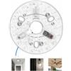 HOMTRAK Kit Ricambio LED 15W per Ventilatore da Soffitto 5,3 Pollici, 3CCT | 3000K/4200K/6500K Pannello LED Rotondo Dimmerabile con Memoria, Modulo Luce Plafoniera 85-265V per Sospensione e Applique