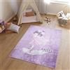 TAPISO Emma Tappeto Pelo Corto Bambini Ballerina Viola 120 x 170 cm | 100% Poliestere, altezza pelo 6 mm, stampato