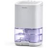 Eamplests Deumidificatore elettrico, 1000 ml, silenzioso, luce a 7 colori | Funzionamento silenzioso, umidificatore, luce che cambia colore, capacità, design compatto