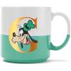 Disney Store Official tazza, 425 ml, design bianco e verde, utilizzabile in microonde e lavastoviglie