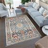 TAPISO Rivioli Tappeto Pelo Corto Rivoli Salotto Letto Blu 80 x 150 cm | 100% Polipropilene, altezza pelo 9 mm, tessuto