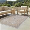 TAPISO Yucana Tappeto Interno Esterno Cornice Marrone 80 x 150 cm | 100% Polipropilene, altezza pelo 6 mm, tessuto
