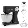 Baroni Home Planetaria Impastatrice 5L, 12 Velocità, Ciotola Acciaio Inox, Frusta a Filo, Frusta Piatta, Gancio Impastatore, Coperchio Antispruzzo