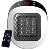 Teksome Termoventilatore da Presa 600W Riscaldamento Rapido Display LED Per Climi | Riscaldatore da Presa a Muro per Casa Ufficio Bagno Camera Dormitorio Camera da