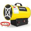 DAHTEC Riscaldatore Mobile a Gas 15 kW - Cannone Termico - Termoventilatore a Gas - Riscaldamento Radiante - Accensione Piezoelettrica - per Cantieri, Officina, Serra