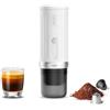 CERA+ Macchina per espresso portatile con autoriscaldamento, 20 bar di pressione, batteria per 8 tazze, compatibile con capsule NS e caffè in polvere, macchina da caffè elettrica per campeggio, auto e