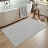 DEXI Tappeto Bagno, Antiscivolo, 60 x 110 cm, Grigio chiaro | Tappeti Bagno Assorbente, Facile da Pulire, Tappetino Asciugatura Rapida per Doccia, Vasca
