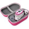 Prym Mini ferro da stiro a vapore rosa con vassoio in silicone e custodia in set, 400 W, temperatura regolabile (110-240 V), ideale per cucito, patchwork e viaggi