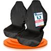 LIONSTRONG® Coprisedili anteriori [IMPERMEABILE] - Sedili Sportivi | 2 pezzi Coprisedili Anteriori - Sedili Sportivi - Impermeabile - Protezioni Sedili Auto - Protezioni da Officina - Universale