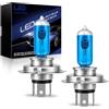 OVVOFPP Lampadine H4 fari alogeni allo xeno, lampada alogena notturna, 12 V, 55 W, 4500 K, luce bianca ultra brillante, lunga durata, compatibili con la maggior parte delle auto 2 pezzi