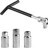 PanBeiQi Set di 4 chiavi per candele di accensione, universale, con impugnatura a T, 16 mm, 18 mm, 21 mm, per auto, moto, candele di accensione