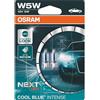 OSRAM COOL BLUE INTENSE W5W, fino a 4.000K, lampada di segnalazione alogena, doppio blister (2 lampade)
