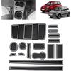 BSTW Compatibile con Fiat Panda Cross Hybrid 4x2 2021-2024 2025 Tappetini Antiscivolo per Fiat Panda Tappetini in Gomma per Console Centrale, Porta Bicchieri, Scanalatura Porta (Bianco)