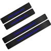 JYMLOV 4 Pezzi Fibra di Carbonio Battitacco per Auto Sticker, per Op-el, Pellicola del Protezione Davanzale Portiera Auto Anti-Graffio Scuff Adesivi Decorativi Accessori,Corsa Blue