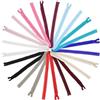 Aerzetix - C77805 - Set di 12 Cerniere a Spirale 60cm N°3 Invisibili Non separabili con cursore - Cerniera Lampo - in Colori Assortiti - in Nylon