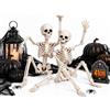 Huanmin 2 Scheletri realistici di Halloween (41 cm) per Decorazioni o Case stregate, Decorazione a Forma di Scheletro in plastica, Ideale per Halloween: Interni, Case stregate, Giardini e Feste
