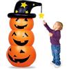 Dcceeo Halloween Gonfiabile di Zucca Decorazione da Esterno, 4,59 Piedi Halloween Tumbler di Zucca Gonfiabile, Decorazione Gonfiabile di Zucca di Halloween per Forniture per Feste Esterne/Interne