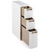 SOARS Carrello Slim da Bagno con 6 Ruote (76 CM| 3 Cassetti) | Cassettiera Salvaspazio Portatutto in Plastica, Carrellino per Spazio Stretto, Mobiletto Sottile per Camera, Cucina e Ufficio