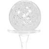 LIFKOME Sfera di Cristallo Decorativa per Fontana da Casa, Argento | Lavorazione Fine e Aspetto Delicato, Plastico e Cristallo, Facile da Spostare e Posare Sul Tavolo