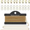 HOMIKLSA 5m Catena Collana Gold Catene Acciaio Inox per Gioielli | Catena Acciaio Inox con Chiusura a Moschettone per Creazione di Braccialetti Collana Accessori di Gioielli Fai Da Te