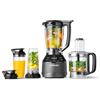nutribullet Triple Prep, Robot da cucina, Frullatore Multifunzione, Potenza 1500W, Caraffa 1.8l, Ciotola robot da 1,6l, disco per affettare e sminuzzare, lama per impastare e tritare, nero, NBF580B