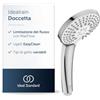 Ideal Standard Idealrain Doccetta 3 funzioni, Ø 10 cm - Cromo | Soffione doccia con 3 getti, design moderno, ugelli EasyClean, filettatura di connessione standard G1/2
