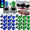 SJ@JX Arcade Game LED Controller Lamp USB Encoder 2 Player Gamepad Microswitch Light Button 8way LED Joystick for Nintendo Switch PC PS3 Retropie Raspberry Pi MAME