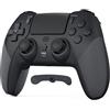 LATEC Controller per PS4 con Bluetooth, Controller Wireless PS4 con 2 Pulsanti Macro Programmabili, Sensore Giroscopico a 6 Assi, Doppia Vibrazione, Touchpad, Nero