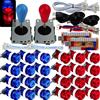 SJ@JX Arcade Game LED Controller Lamp USB Encoder 2 Player Gamepad Microswitch Light Button 8way LED Joystick for Nintendo Switch PC PS3 Retropie Raspberry Pi MAME