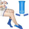 ANOMM 1 Pezzi Aiuto per Indossare Calze, Metti Calze per Anziani (Blu) | Design Regolabile, Mettere e Togliere i Calzini Senza Chinarsi, per Anziani Persone Immobili