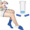 ANOMM 1 Pezzi Aiuto per Indossare Calze, Metti Calze per Anziani (Bianco) | Design Regolabile, Mettere e Togliere i Calzini Senza Chinarsi, per Anziani Persone Immobili
