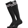 360 Relief Calze Compressione Graduata Donna e Uomo, Calze Elastiche | 1 Coppia Calzino Contenzioni ideali per voli corse viaggi e sport Gambaletti Compressione borsa di lavaggio S/M Nero