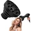 Rakiuty Diffusore Capelli Ricci Universale,Portatile Diffusore Capelli Ricci in Silicone,Diffusore Universale per Capelli,Diffusores Asciugacapelli Pieghevole,Diffusores per Asciugacapelli,Nero