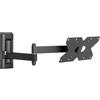 Meliconi CME EDR120, Supporto TV a Parete Inclinabile con Doppio Braccio | Staffa TV da 14 a 32, Attacco VESA 75-100-200x100, Portata 17 Kg, Facile Montaggio, Tasselli Fischer, Made in Italy, Nero
