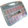DURATOOL D00415 - Scatola organizer trasparente con 4-24 scomparti, con sezioni rimovibili, 48 mm x 235 mm x 382 mm