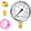TAILONZ PNEUMATIC 0-16 bar acciaio inox 1/4" BSP 2,5" pollici FACE DIAL Manometro a liquido WOG Acqua Olio Gas staffa inferiore