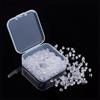 The Bead Shop Farfalline per Orecchini, Ferma Orecchini e Chiusure di Ricambio, 500 Pezzi | Gommini in plastica morbida e trasparente, circa 4 x 4 mm, quasi invisibili dietro il lobo, per modelli a perno e pendenti