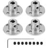 LALAGO 4 Pcs Flange di Accoppiamento, Modello con Guida Rigida, Raccordi per Albero/Asse, Flangia Accoppiamento Connettore con Viti per Fai Da Te e Motori di Modellini Radiocomandat (5mm)