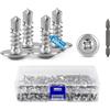 SUPAWAY 300 viti autofilettanti per lamiera M4,2 x 13 mm | 410 viti da trapano in acciaio inox con testa a croce, per lamiera, alluminio, legno, plastica